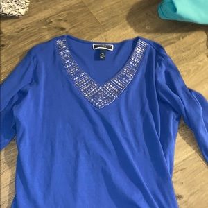 Blue Karen Scott blouse